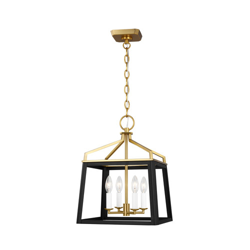 Visual Comfort Studio Carlow Four Light Lantern in Midnight Black - CC1564MBKBBS Visual Comfort Studio Carlow Four Light Lantern in Midnight Black - CC1564MBKBBS