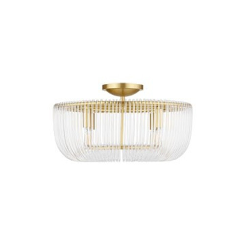 Visual Comfort Studio Pierce Four Light Flush Mount in Burnished Brass - CF1144BBS Visual Comfort Studio Pierce Four Light Flush Mount in Burnished Brass - CF1144BBS