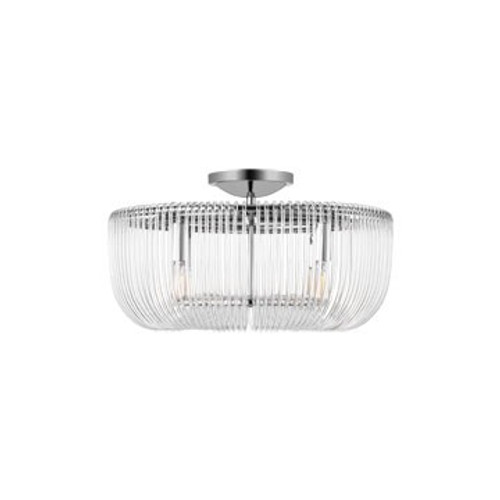 Visual Comfort Studio Pierce Four Light Flush Mount in Polished Nickel - CF1144PN Visual Comfort Studio Pierce Four Light Flush Mount in Polished Nickel - CF1144PN