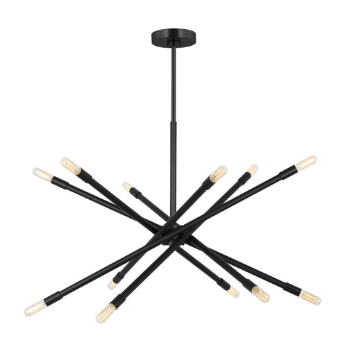 Visual Comfort Studio Eastyn 12 Light Chandelier in Midnight Black - CC16612MBK Visual Comfort Studio Eastyn 12 Light Chandelier in Midnight Black - CC16612MBK