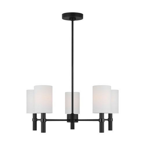 Visual Comfort Studio Manor Five Light Chandelier in Midnight Black - DJC1135MBK Visual Comfort Studio Manor Five Light Chandelier in Midnight Black - DJC1135MBK
