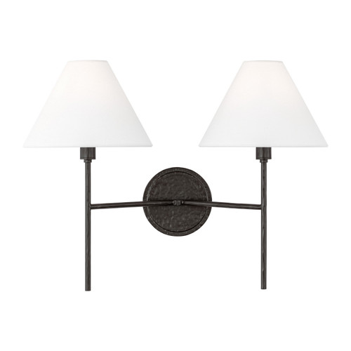Visual Comfort Studio Ridgewood Two Light Wall Sconce in Aged Iron - CW1382AI Visual Comfort Studio Ridgewood Two Light Wall Sconce in Aged Iron - CW1382AI