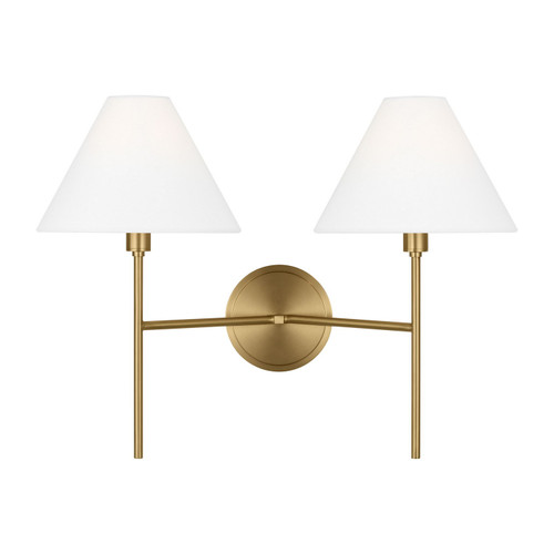Visual Comfort Studio Ridgewood Two Light Wall Sconce in Burnished Brass - CW1382BBS Visual Comfort Studio Ridgewood Two Light Wall Sconce in Burnished Brass - CW1382BBS