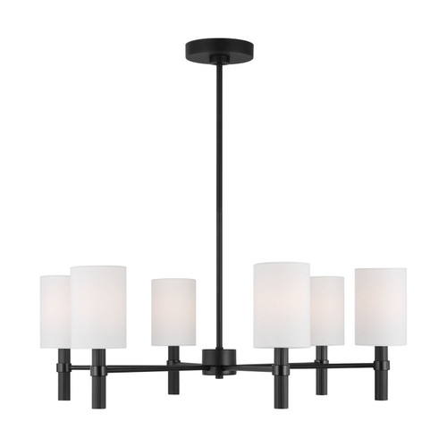 Visual Comfort Studio Manor Six Light Chandelier in Midnight Black - DJC1146MBK Visual Comfort Studio Manor Six Light Chandelier in Midnight Black - DJC1146MBK