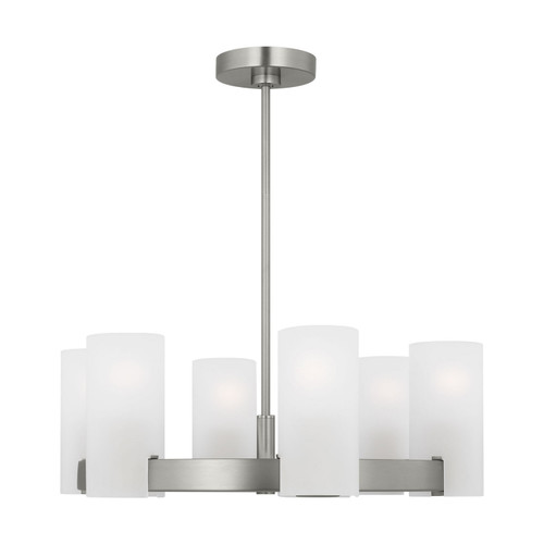 Visual Comfort Studio Rhode Six Light Chandelier in Brushed Steel - DJC1156BS Visual Comfort Studio Rhode Six Light Chandelier in Brushed Steel - DJC1156BS