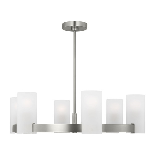 Visual Comfort Studio Rhode Six Light Chandelier in Brushed Steel - DJC1166BS Visual Comfort Studio Rhode Six Light Chandelier in Brushed Steel - DJC1166BS
