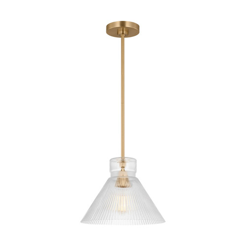 Visual Comfort Studio Liouet One Light Pendant in Satin Brass - DJP1221SB Visual Comfort Studio Liouet One Light Pendant in Satin Brass - DJP1221SB