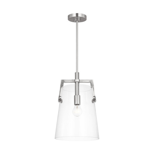 Visual Comfort Studio Crofton One Light Pendant in Brushed Nickel - DJP1271BS Visual Comfort Studio Crofton One Light Pendant in Brushed Nickel - DJP1271BS
