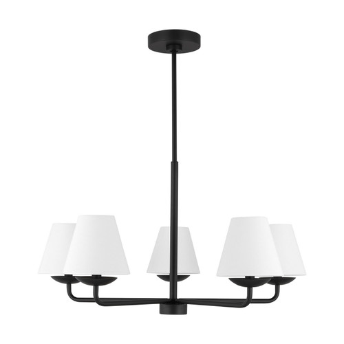 Visual Comfort Studio Albion Five Light Chandelier in Midnight Black - DJC1175MBK Visual Comfort Studio Albion Five Light Chandelier in Midnight Black - DJC1175MBK