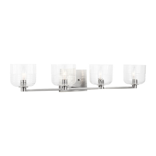 Visual Comfort Studio Lochdale Four Light Vanity in Brushed Nickel - DJV1114BS Visual Comfort Studio Lochdale Four Light Vanity in Brushed Nickel - DJV1114BS