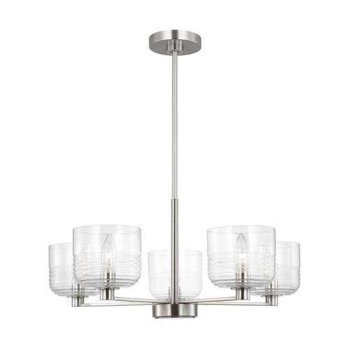 Visual Comfort Studio Lochdale Five Light Chandelier in Brushed Nickel - DJC1225BS Visual Comfort Studio Lochdale Five Light Chandelier in Brushed Nickel - DJC1225BS