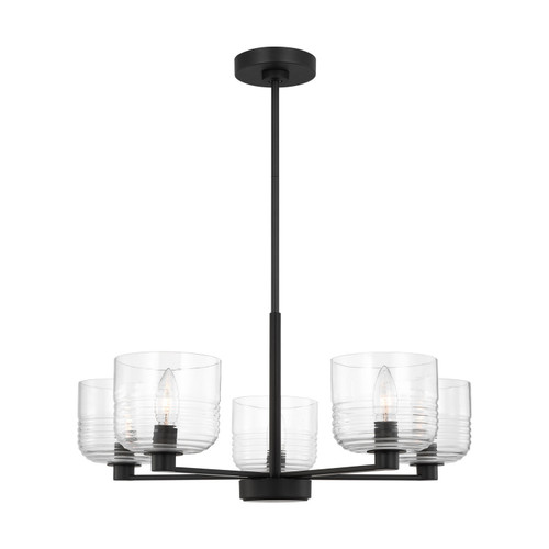 Visual Comfort Studio Lochdale Five Light Chandelier in Midnight Black - DJC1225MBK Visual Comfort Studio Lochdale Five Light Chandelier in Midnight Black - DJC1225MBK