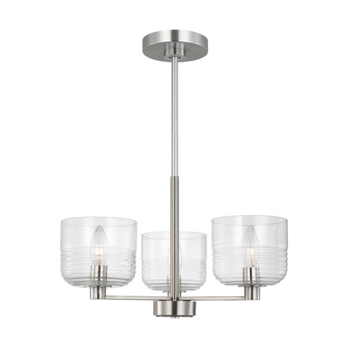 Visual Comfort Studio Lochdale Three Light Chandelier in Brushed Nickel - DJC1233BS Visual Comfort Studio Lochdale Three Light Chandelier in Brushed Nickel - DJC1233BS