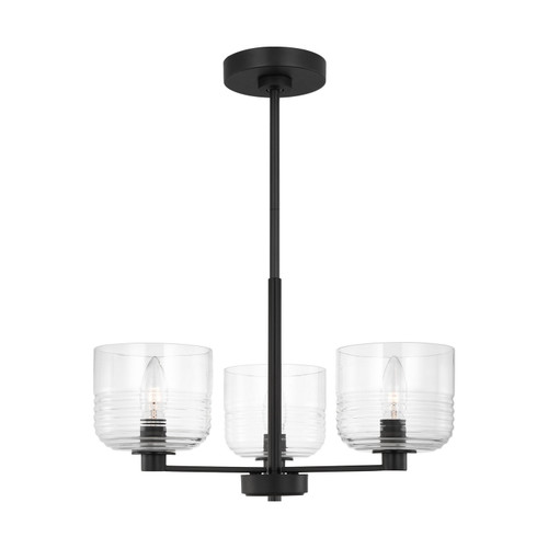 Visual Comfort Studio Lochdale Three Light Chandelier in Midnight Black - DJC1233MBK Visual Comfort Studio Lochdale Three Light Chandelier in Midnight Black - DJC1233MBK