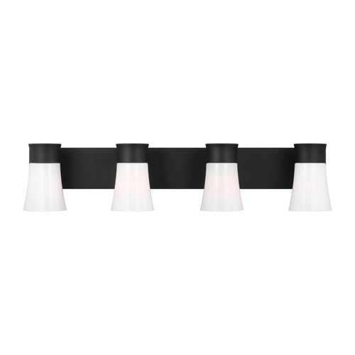 Visual Comfort Studio Roy Four Light Vanity in Midnight Black - DJV1084MBK Visual Comfort Studio Roy Four Light Vanity in Midnight Black - DJV1084MBK