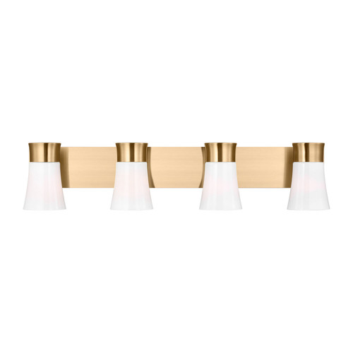 Visual Comfort Studio Roy Four Light Vanity in Satin Brass - DJV1084SB Visual Comfort Studio Roy Four Light Vanity in Satin Brass - DJV1084SB