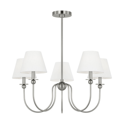 Visual Comfort Studio Elsay Five Light Chandelier in Brushed Nickel - DJC1255BS Visual Comfort Studio Elsay Five Light Chandelier in Brushed Nickel - DJC1255BS