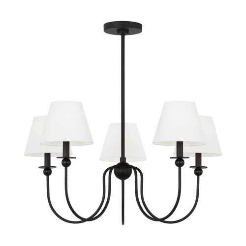 Visual Comfort Studio Elsay Five Light Chandelier in Midnight Black - DJC1255MBK Visual Comfort Studio Elsay Five Light Chandelier in Midnight Black - DJC1255MBK