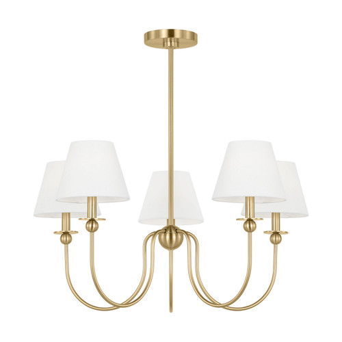 Visual Comfort Studio Elsay Five Light Chandelier in Satin Brass - DJC1255SB Visual Comfort Studio Elsay Five Light Chandelier in Satin Brass - DJC1255SB