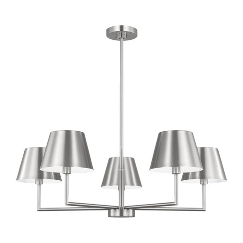 Visual Comfort Studio Ender Five Light Chandelier in Brushed Nickel - DJC1265BS Visual Comfort Studio Ender Five Light Chandelier in Brushed Nickel - DJC1265BS