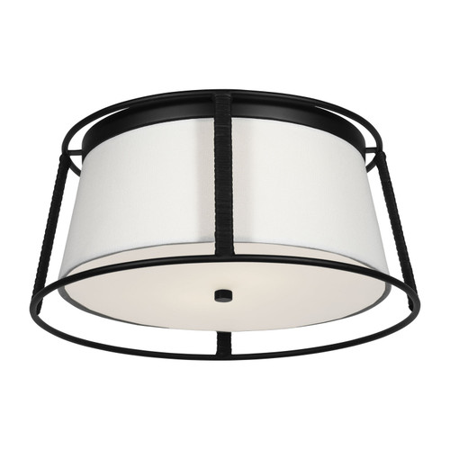Visual Comfort Studio Cortes Two Light Flush Mount in Midnight Black - DJF1002MBK Visual Comfort Studio Cortes Two Light Flush Mount in Midnight Black - DJF1002MBK