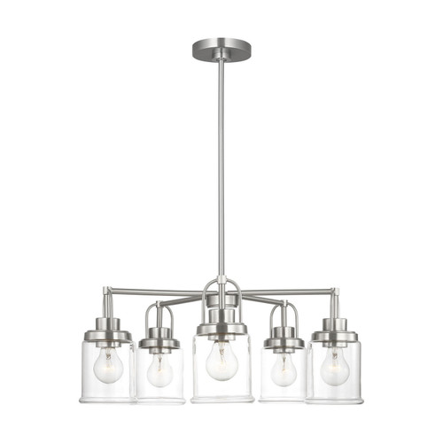 Visual Comfort Studio Anders Five Light Chandelier in Brushed Nickel - GLC1175BS Visual Comfort Studio Anders Five Light Chandelier in Brushed Nickel - GLC1175BS