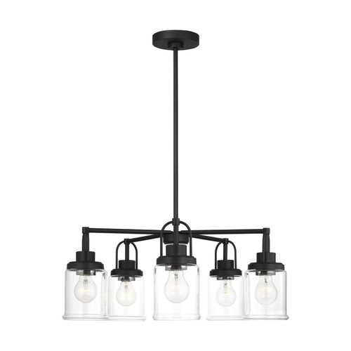 Visual Comfort Studio Anders Five Light Chandelier in Midnight Black - GLC1175MBK Visual Comfort Studio Anders Five Light Chandelier in Midnight Black - GLC1175MBK