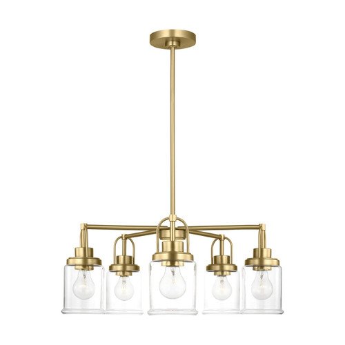 Visual Comfort Studio Anders Five Light Chandelier in Satin Brass - GLC1175SB Visual Comfort Studio Anders Five Light Chandelier in Satin Brass - GLC1175SB