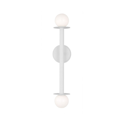 Visual Comfort Studio Nodes Two Light Wall Sconce in Matte White - KWL1012MWT Visual Comfort Studio Nodes Two Light Wall Sconce in Matte White - KWL1012MWT