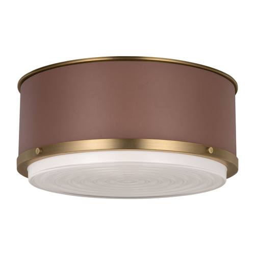 Visual Comfort Studio Marlowe Two Light Flush Mount in Time Worn Brass - LF1062TWB Visual Comfort Studio Marlowe Two Light Flush Mount in Time Worn Brass - LF1062TWB
