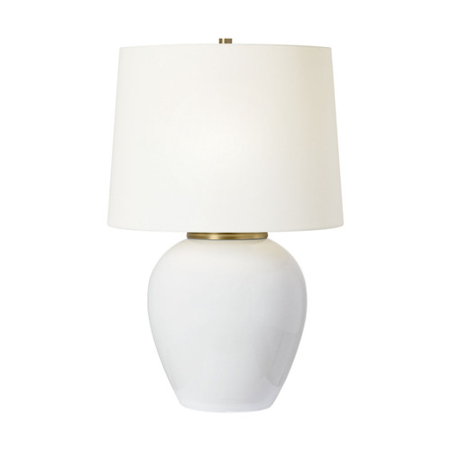 Visual Comfort Studio Lilian One Light Table Lamp in New White - LT1211NWH Visual Comfort Studio Lilian One Light Table Lamp in New White - LT1211NWH