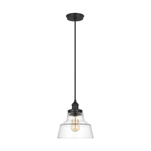 Visual Comfort Studio Baskin One Light Pendant in Midnight Black - P1348MBK Visual Comfort Studio Baskin One Light Pendant in Midnight Black - P1348MBK