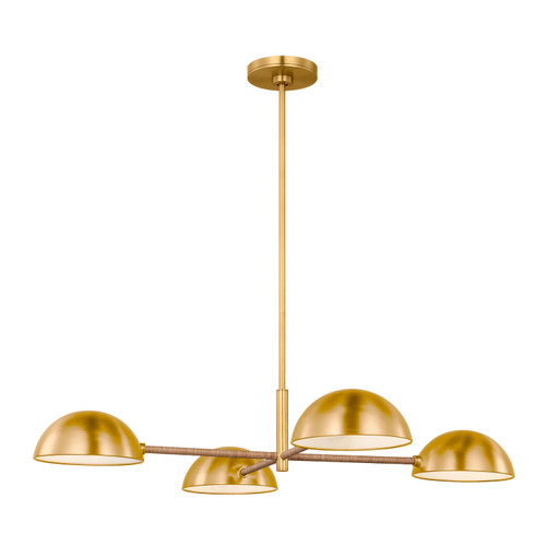 Visual Comfort Studio Balleroy Four Light Chandelier in Burnished Brass - LXC1134BBS Visual Comfort Studio Balleroy Four Light Chandelier in Burnished Brass - LXC1134BBS
