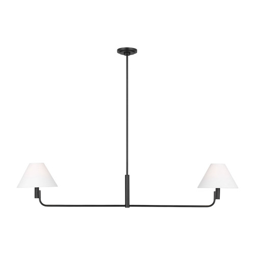 Visual Comfort Studio Colfax Two Light Linear Chandelier in Aged Iron - SLC1022AI Visual Comfort Studio Colfax Two Light Linear Chandelier in Aged Iron - SLC1022AI