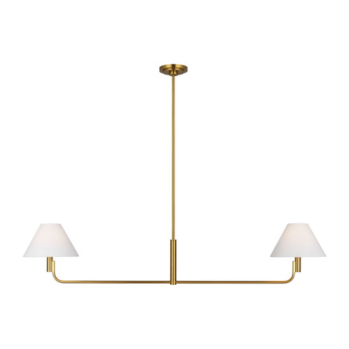 Visual Comfort Studio Colfax Two Light Linear Chandelier in Burnished Brass - SLC1022BBS Visual Comfort Studio Colfax Two Light Linear Chandelier in Burnished Brass - SLC1022BBS