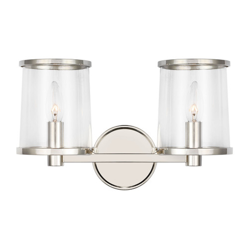 Visual Comfort Studio Reynolds Two Light Vanity in Polished Nickel - LV1082PN Visual Comfort Studio Reynolds Two Light Vanity in Polished Nickel - LV1082PN