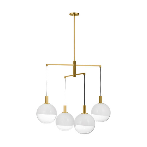 Visual Comfort Studio Torian Four Light Chandelier in Burnished Brass - SLC1044BBS Visual Comfort Studio Torian Four Light Chandelier in Burnished Brass - SLC1044BBS