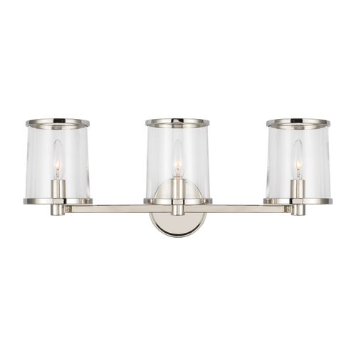 Visual Comfort Studio Reynolds Three Light Vanity in Polished Nickel - LV1083PN Visual Comfort Studio Reynolds Three Light Vanity in Polished Nickel - LV1083PN