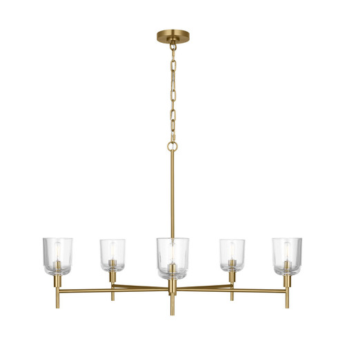 Visual Comfort Studio Hartley Five Light Chandelier in Burnished Brass - TFC1135BBS Visual Comfort Studio Hartley Five Light Chandelier in Burnished Brass - TFC1135BBS