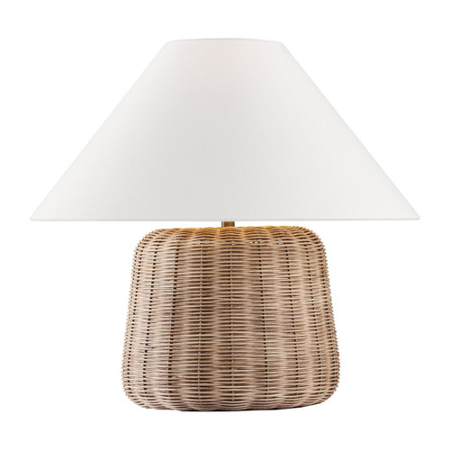 Visual Comfort Studio Dumar One Light Table Lamp in Blonde Rattan - TFT1041BRTN