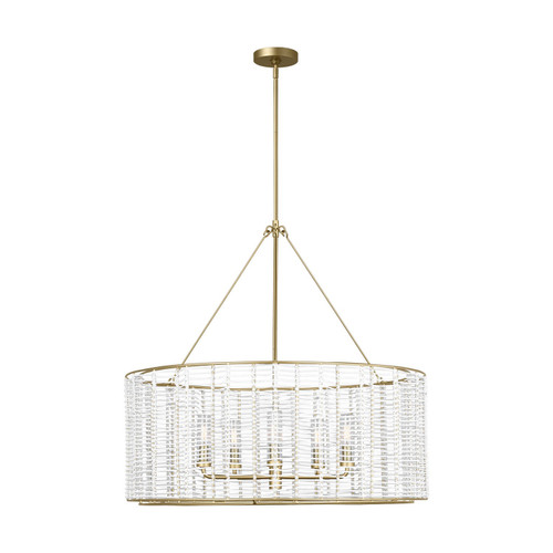 Visual Comfort Studio Winslow Five Light Chandelier in Powder-Coated Brass - TFC1155PCB Visual Comfort Studio Winslow Five Light Chandelier in Powder-Coated Brass - TFC1155PCB