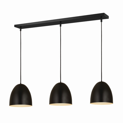 Z-Lite Z-Studio Three Light Pendant in Satin Black - 6012P12-3L-SBK
