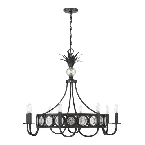 Savoy House Hearst Eight Light Chandelier in Black Tourmaline - 1-1205-8-188