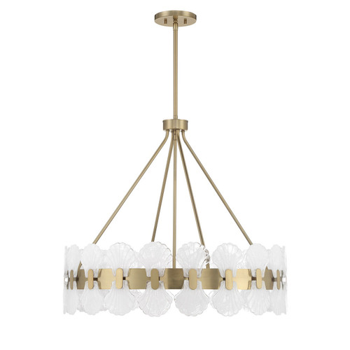 Savoy House Bancroft Six Light Chandelier in Noble Brass - 1-3605-6-127