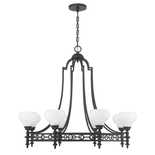 Savoy House Allston Eight Light Chandelier in Matte Black - 1-1605-8-89