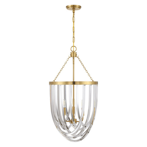 Savoy House Jennings Three Light Pendant in Warm Brass - 3-2999-3-322