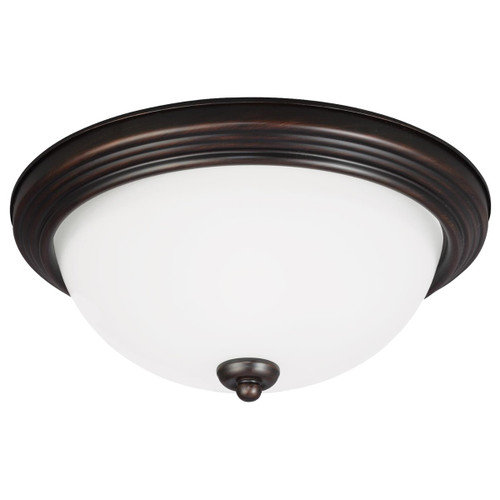Generation Lighting Geary Three Light Flush Mount in Bronze - 77265EN3-710 Generation Lighting Geary Three Light Flush Mount in Bronze - 77265EN3-710
