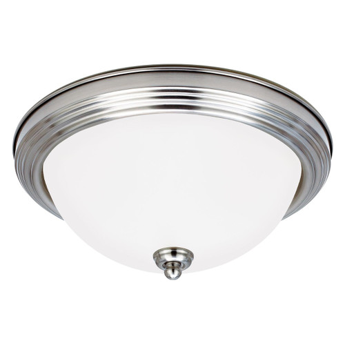 Generation Lighting Geary Three Light Flush Mount in Brushed Nickel - 77065EN3-962 Generation Lighting Geary Three Light Flush Mount in Brushed Nickel - 77065EN3-962