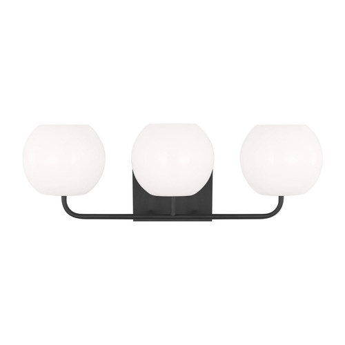 Generation Lighting Rory Three Light Vanity in Midnight Black - GLV1013EN3/MBK Generation Lighting Rory Three Light Vanity in Midnight Black - GLV1013EN3/MBK