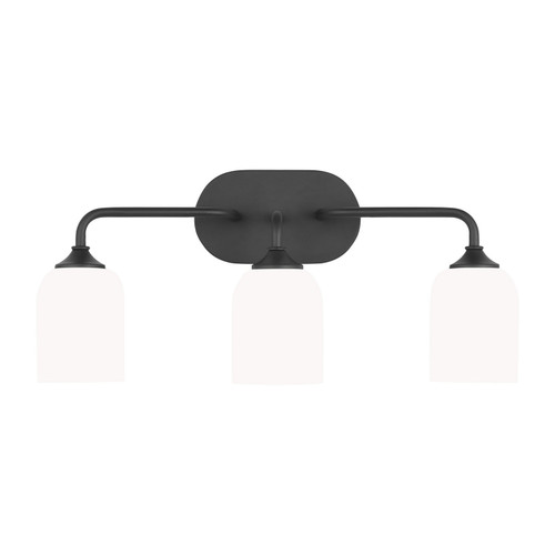 Generation Lighting Emile Three Light Vanity in Midnight Black - GLV1023EN3/MBK Generation Lighting Emile Three Light Vanity in Midnight Black - GLV1023EN3/MBK